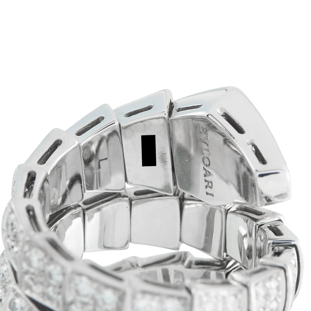 Bvlgari Serpenti 18K White Gold 2.77ct Diamond Ring