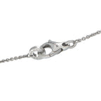 White gold pendant bail and chain with round logo medallion detail