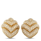 BVLGARI 18K Yellow Gold 10.07ct Diamond Clip-On Earrings