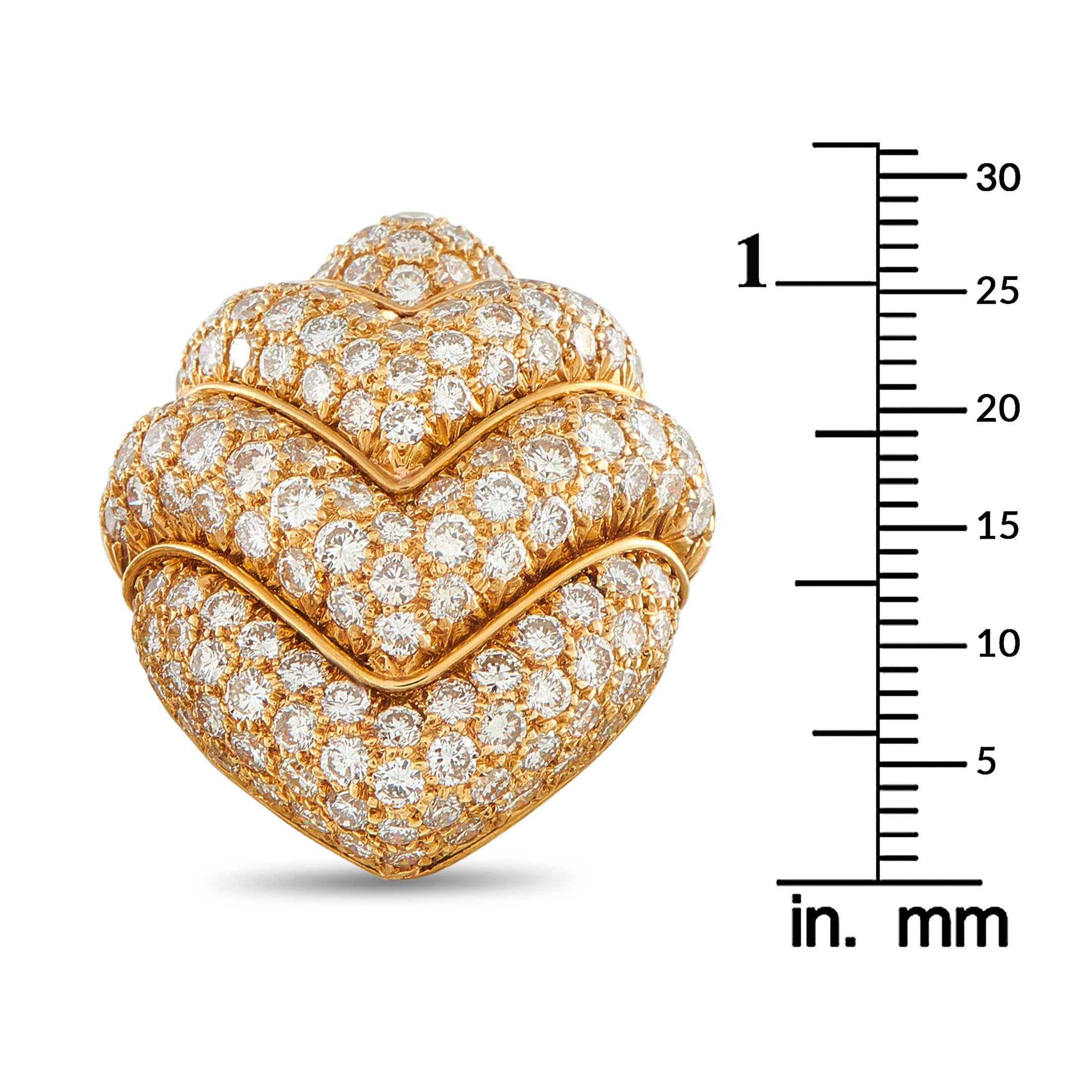 Bvlgari 18K Yellow Gold 10.07ct Diamond Clip-On Earrings