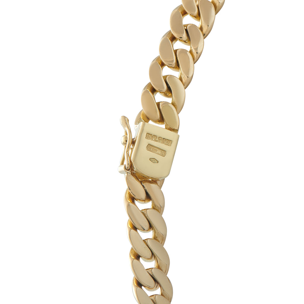 Bvlgari Intaglio 18K Yellow Gold Diamond Necklace