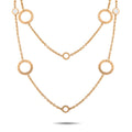 Bvlgari 18K Yellow Gold Open Circle Station Necklace