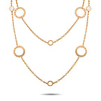 Bvlgari 18K Yellow Gold Open Circle Station Necklace