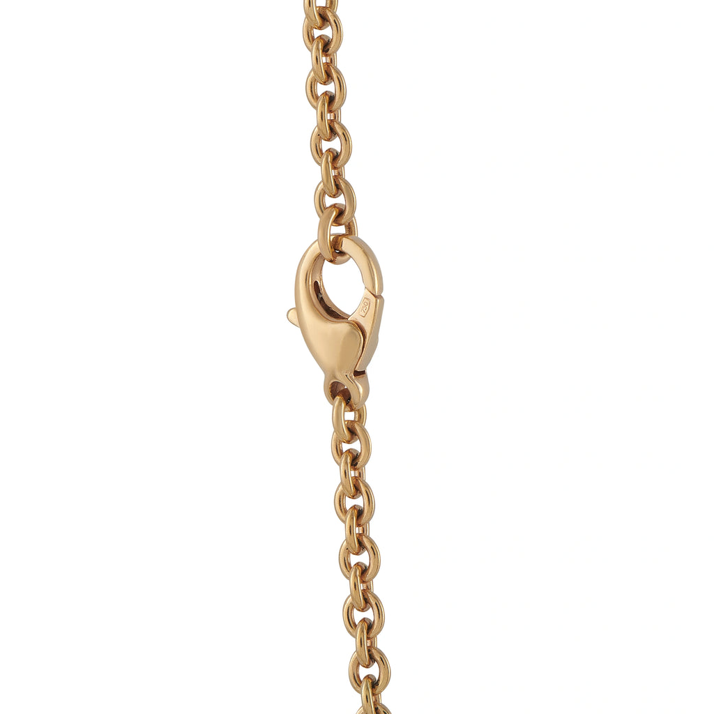 Bvlgari 18K Yellow Gold Open Circle Station Necklace