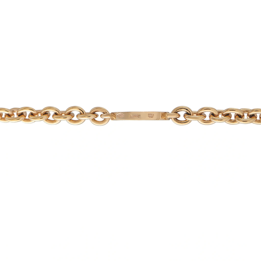 Bvlgari 18K Yellow Gold Open Circle Station Necklace