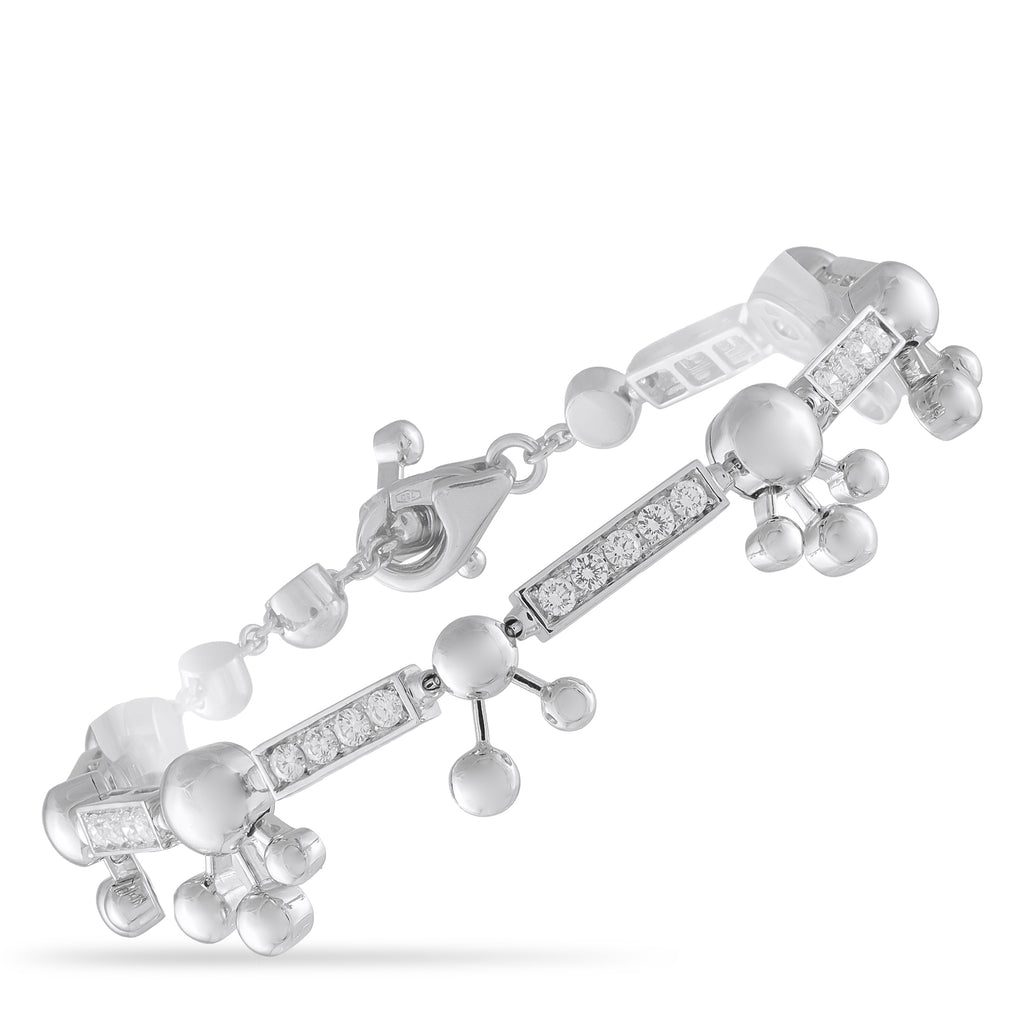 BVLGARI Astrale 18K White Gold 1.45ct Diamond Bracelet