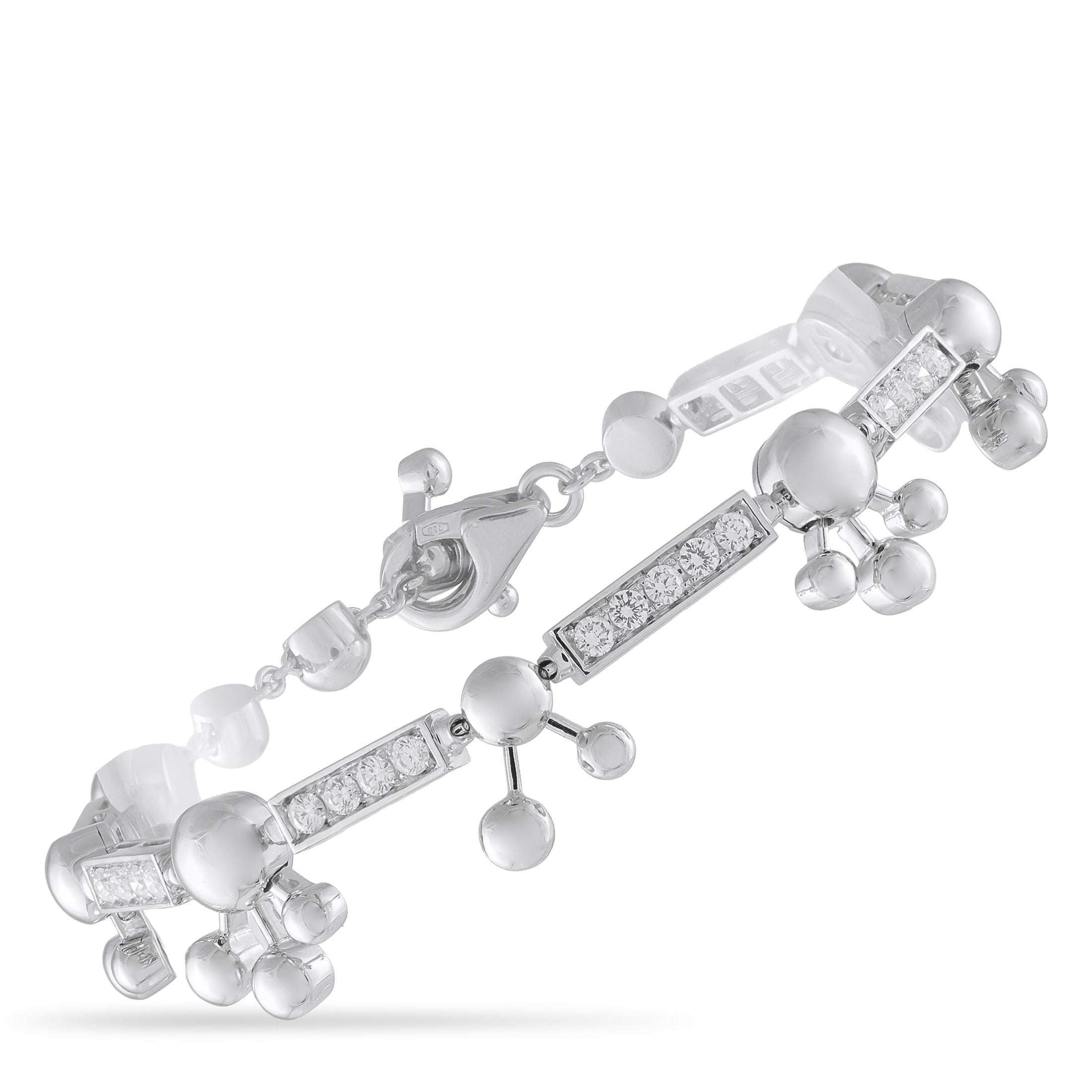 BVLGARI Astrale 18K White Gold 1.45ct Diamond Bracelet