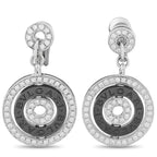 Bvlgari Astrale 18K White Gold Diamond and Ceramic Earrings