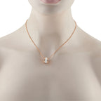 Bvlgari B.zero1 18K Rose Gold White Ceramic Necklace