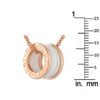 Bvlgari B.zero1 18K Rose Gold White Ceramic Necklace
