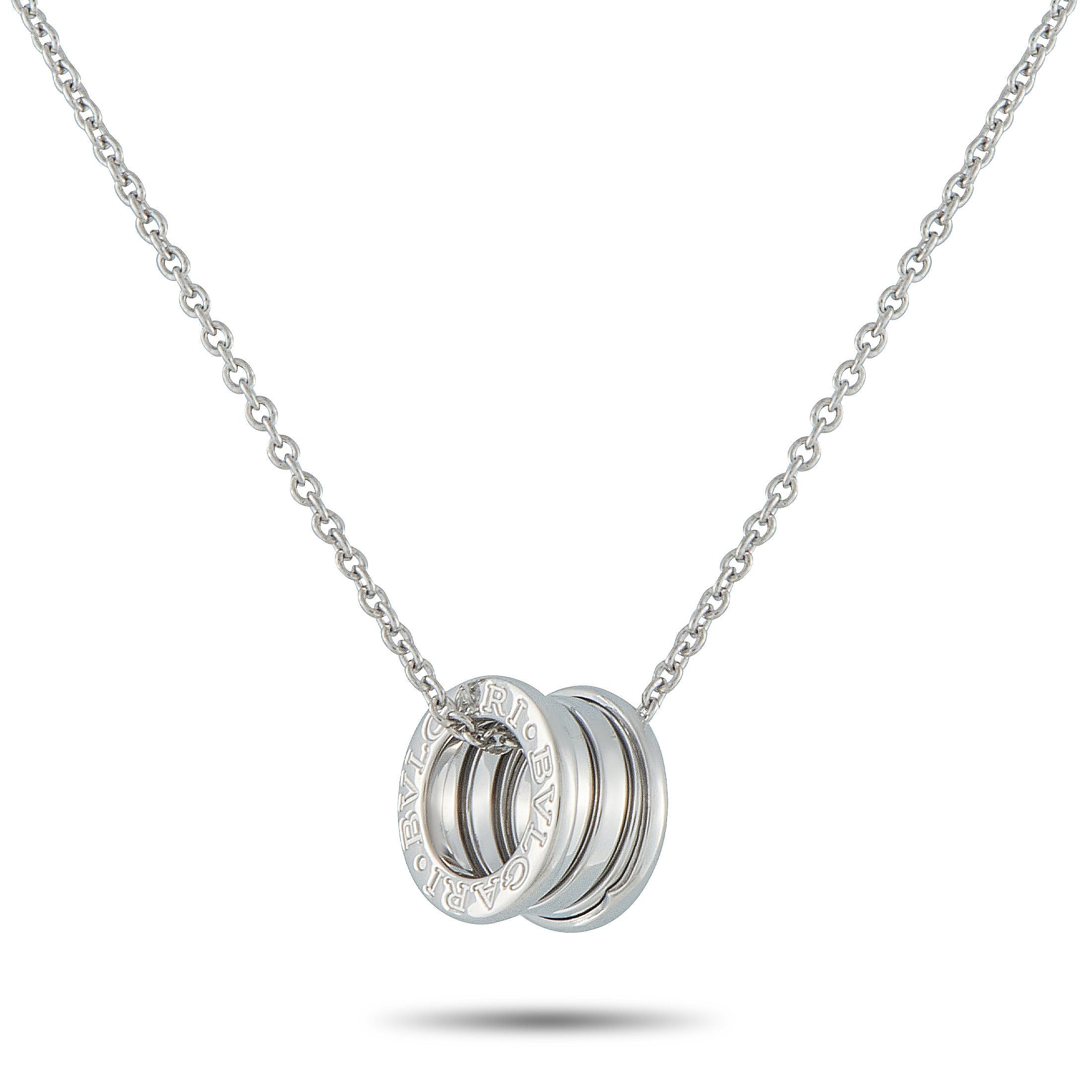 BvlgariB.zero1 18K White Gold Necklace – This Bvlgari B