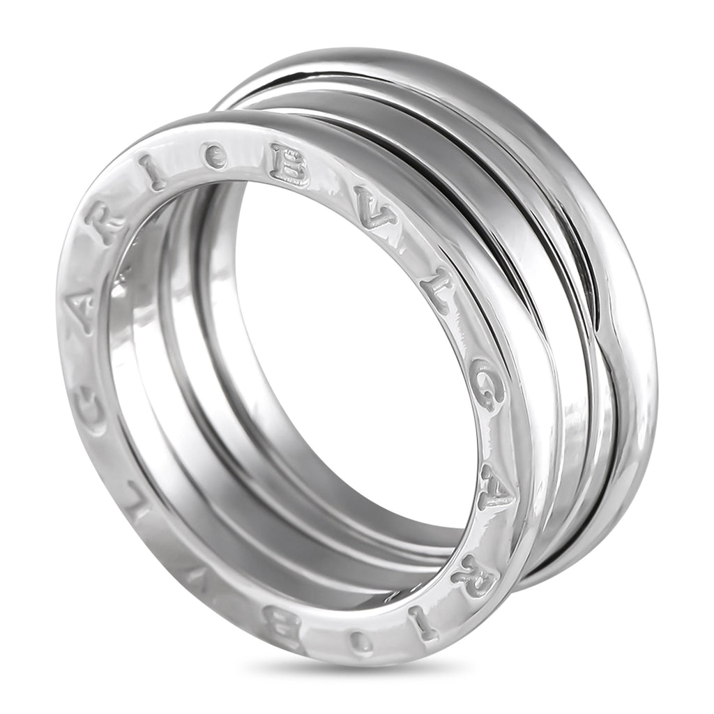 BvlgariB.zero1 18K White Gold Ring – Clean lines and contemporary minimalism make this Bvlgari B