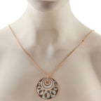 Bvlgari Intarsio 18K Rose Gold 1.50ct Diamond and Mother of Pearl Pendant Necklace
