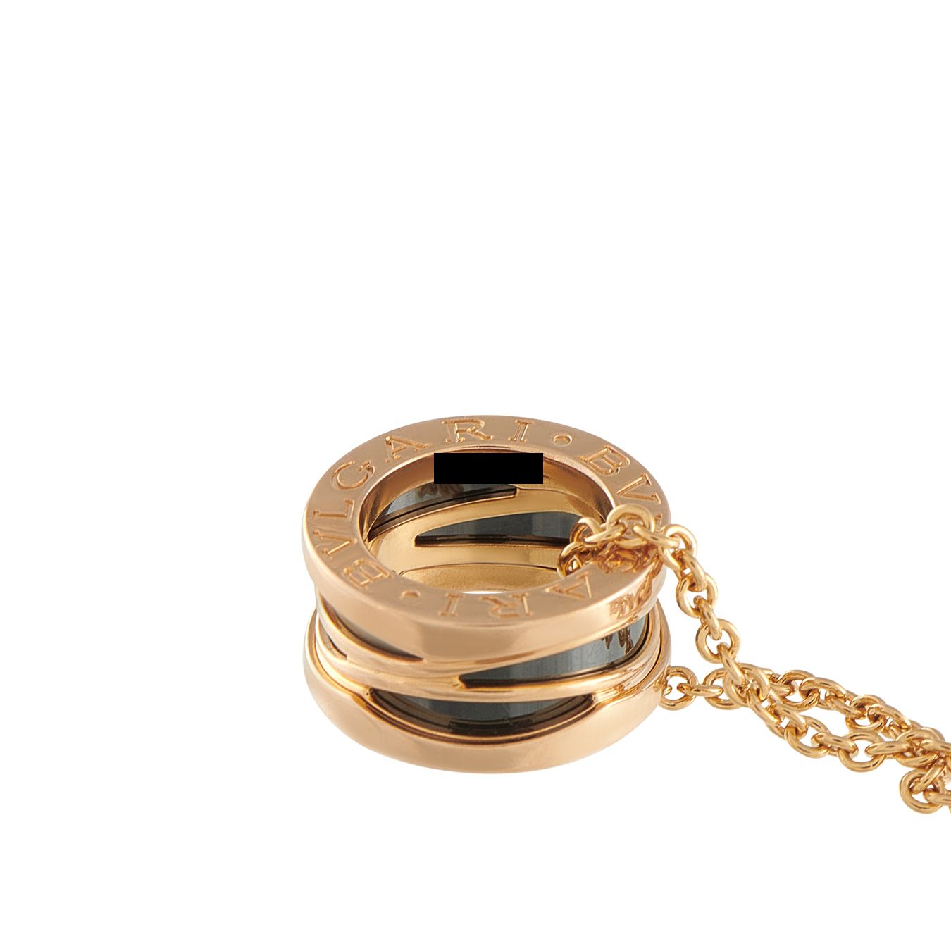 BvlgariLegend 18K Rose Gold Ceramic Necklace