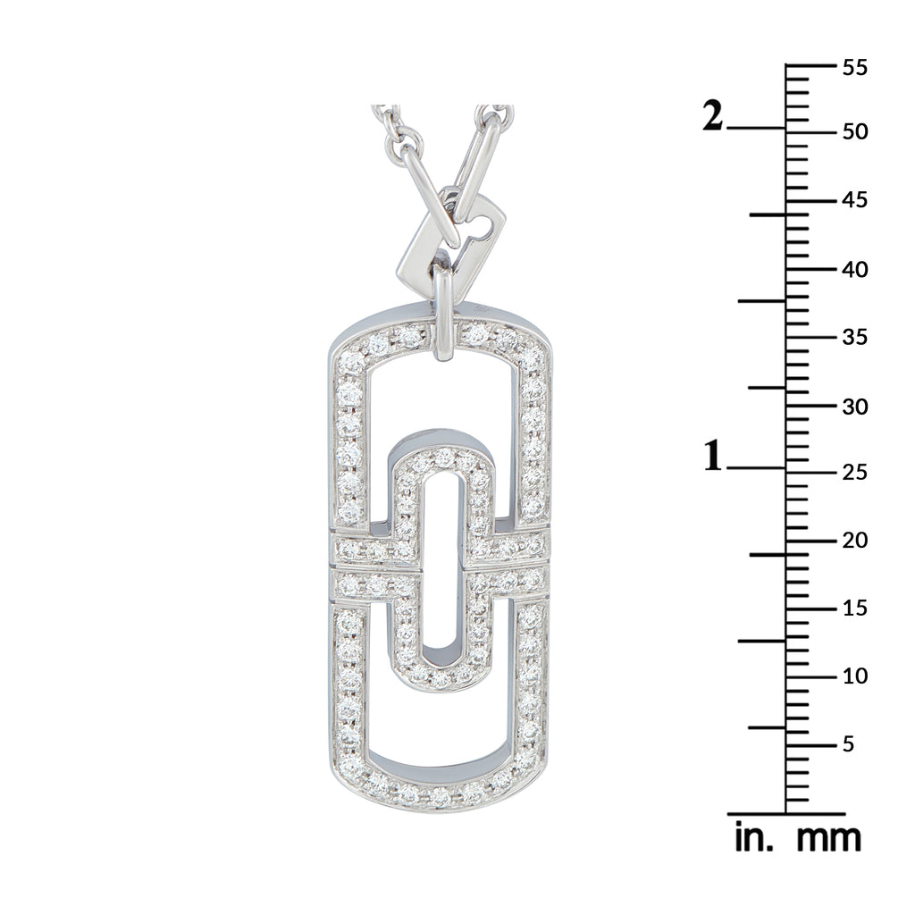 Bvlgari Parentesi 18K White Gold 1.25ct Diamond Pendant