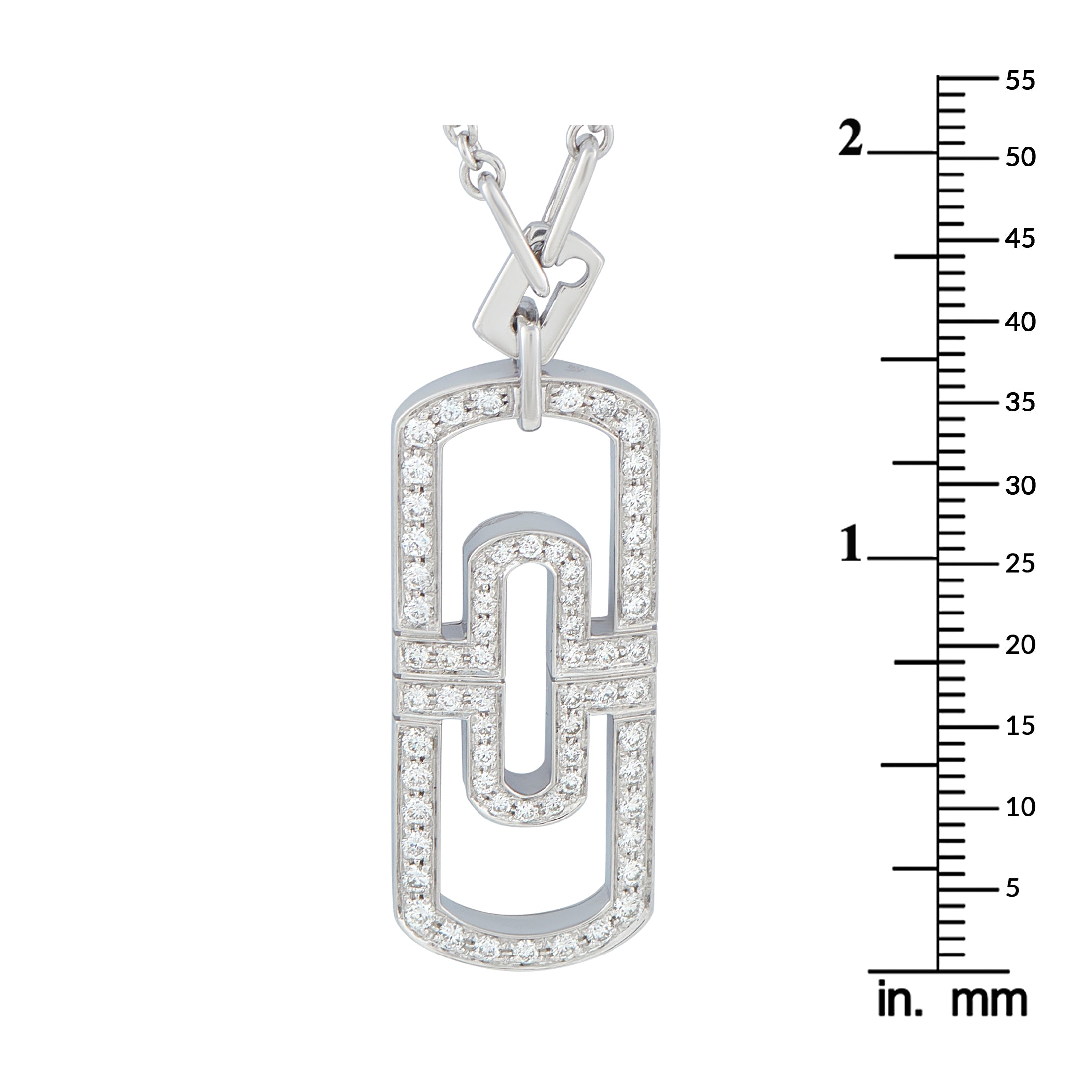 Bvlgari Parentesi 18K White Gold 1.25ct Diamond Pendant