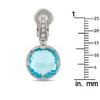 Bvlgari Parentesi 18K White Gold Diamond and Topaz Clip-On Earrings