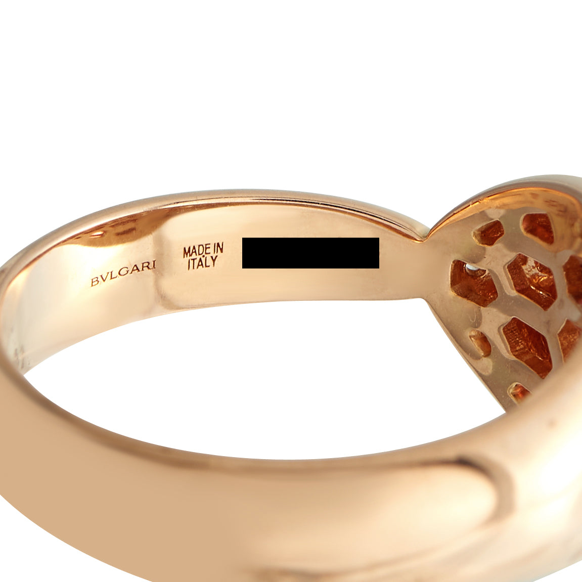 Bvlgari Serpenti Seduttori 18K Rose Gold Diamond and Tourmaline Ring