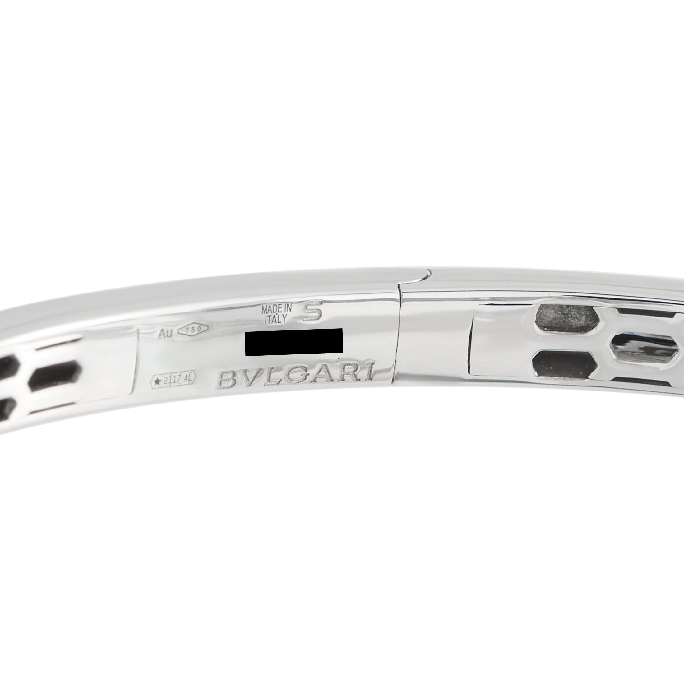 BVLGARI Serpenti Seduttori 18K White Gold 1.0ct Diamond and Sapphire Bracelet