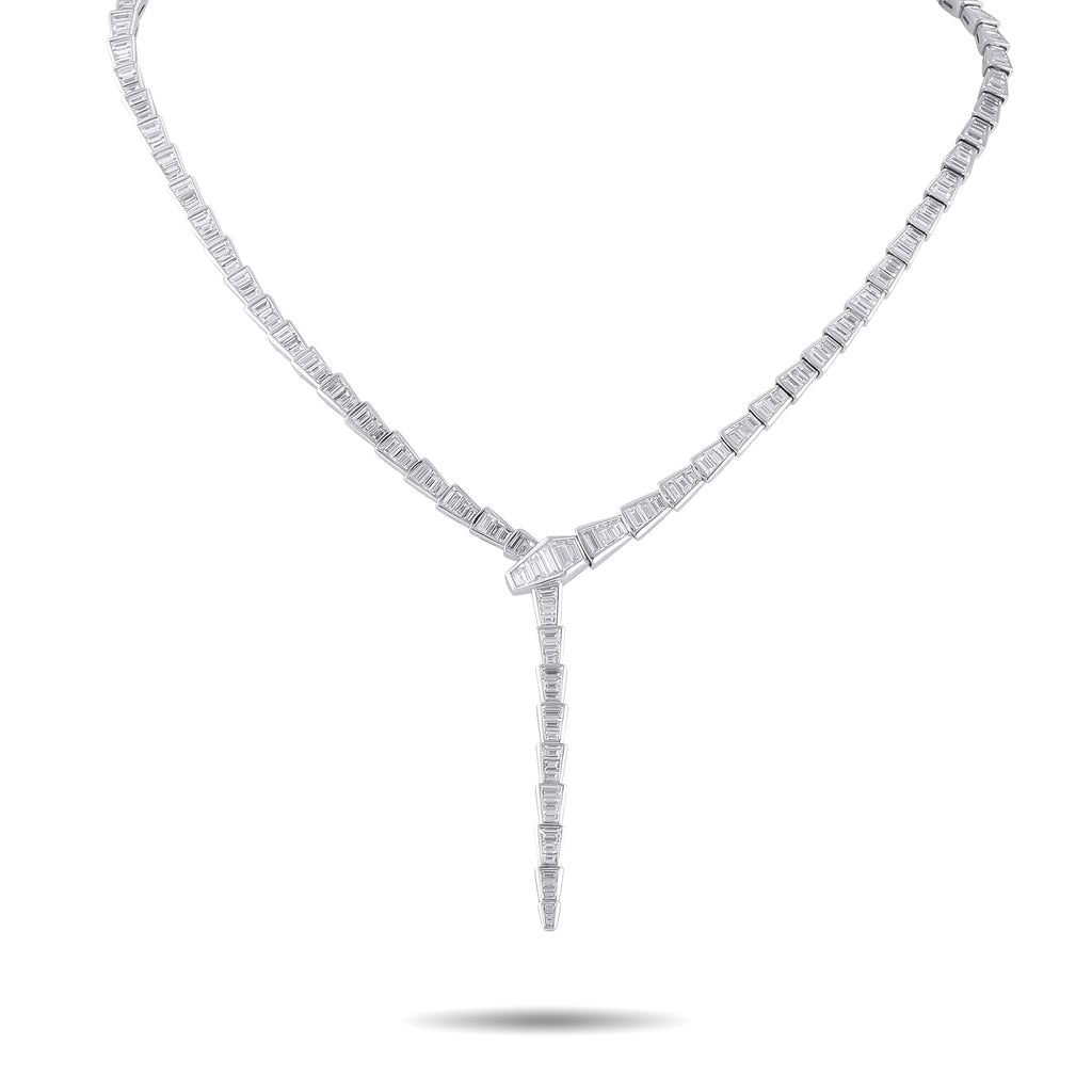 BVLGARI Serpenti 18K White Gold 14.03ct Diamond Necklace