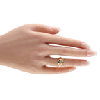 Bvlgari Serpenti 18K Rose Gold Diamond and Malachite Ring