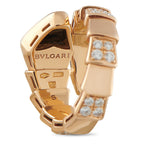 Bvlgari Serpenti Viper 18K Rose Gold Diamond and Onyx Ring