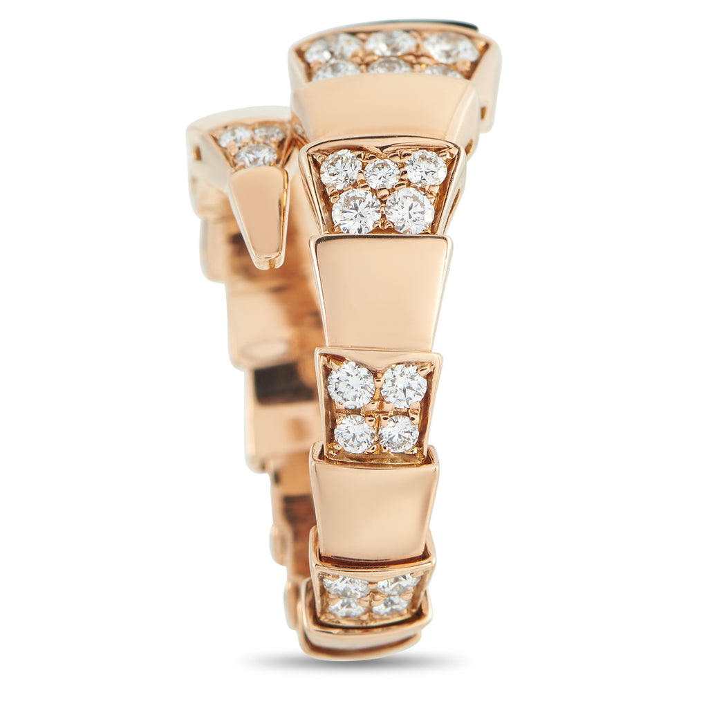 Bvlgari Bvlgari Serpenti Viper 18K Rose Gold Diamond Ring