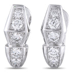 Bvlgari Serpenti 18K White Gold 1.52ct Diamond Earrings