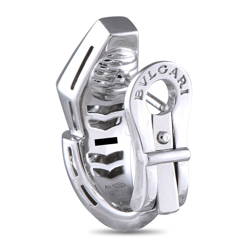 Bvlgari Serpenti 18K White Gold 1.52ct Diamond Earrings