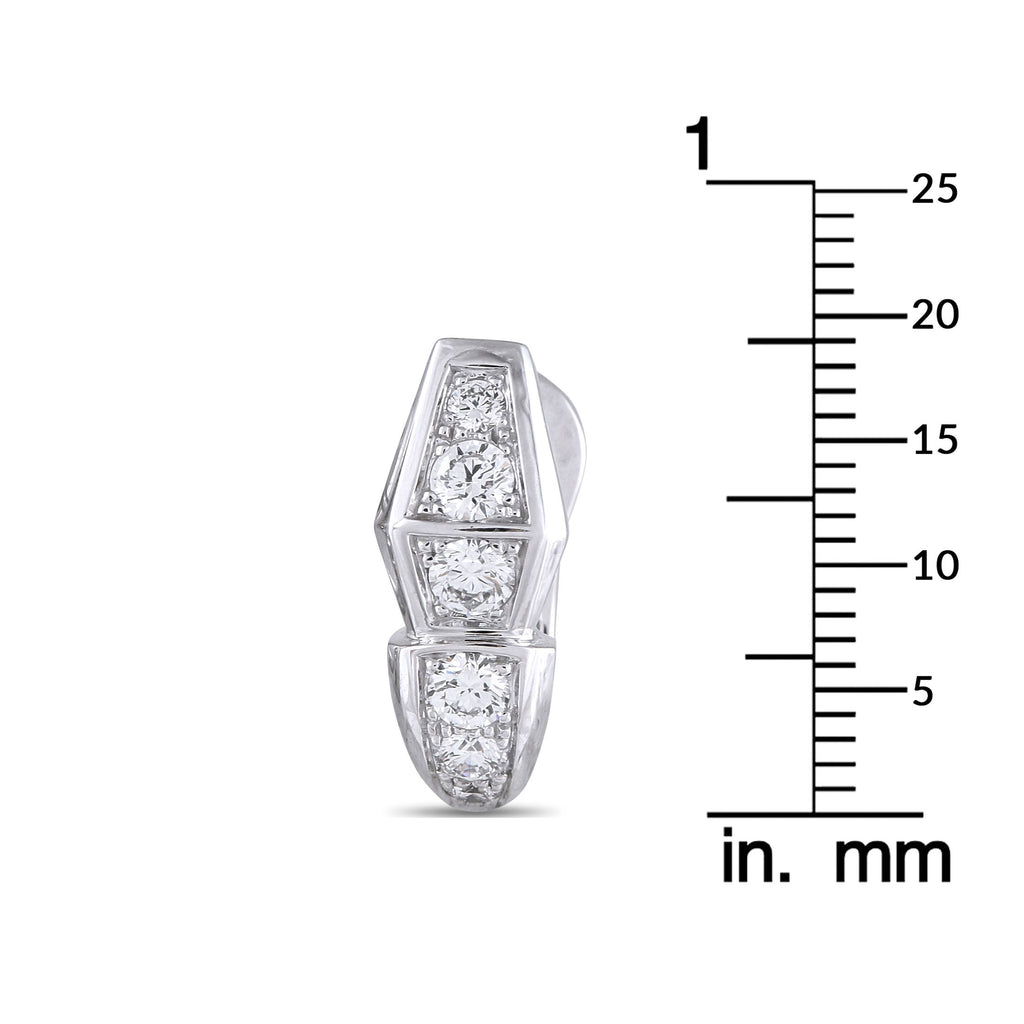 BvlgariSerpenti 18K White Gold 1.52ct Diamond Earrings