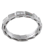 Serpenti 18K White Gold 0.41ct Diamond and Mother of Pearl Ring