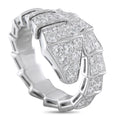 White gold diamond ring with marquise pavé settings and raised bezels