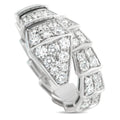 Bvlgari Serpenti Viper 18K White Gold Diamond Ring