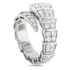 BVLGARI Serpenti Viper 18K White Gold Diamond Ring