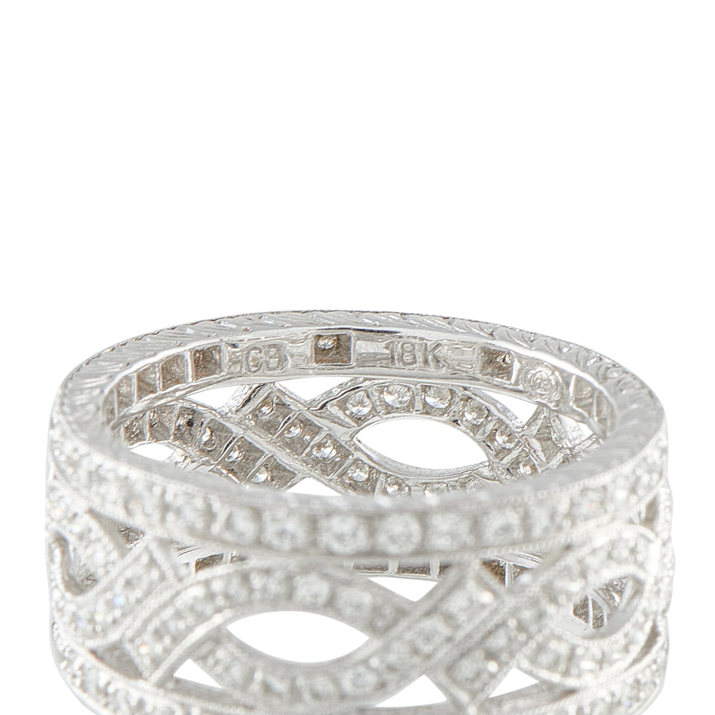 Carl Blackburn 18K White Gold 1.33ct Diamond Ring