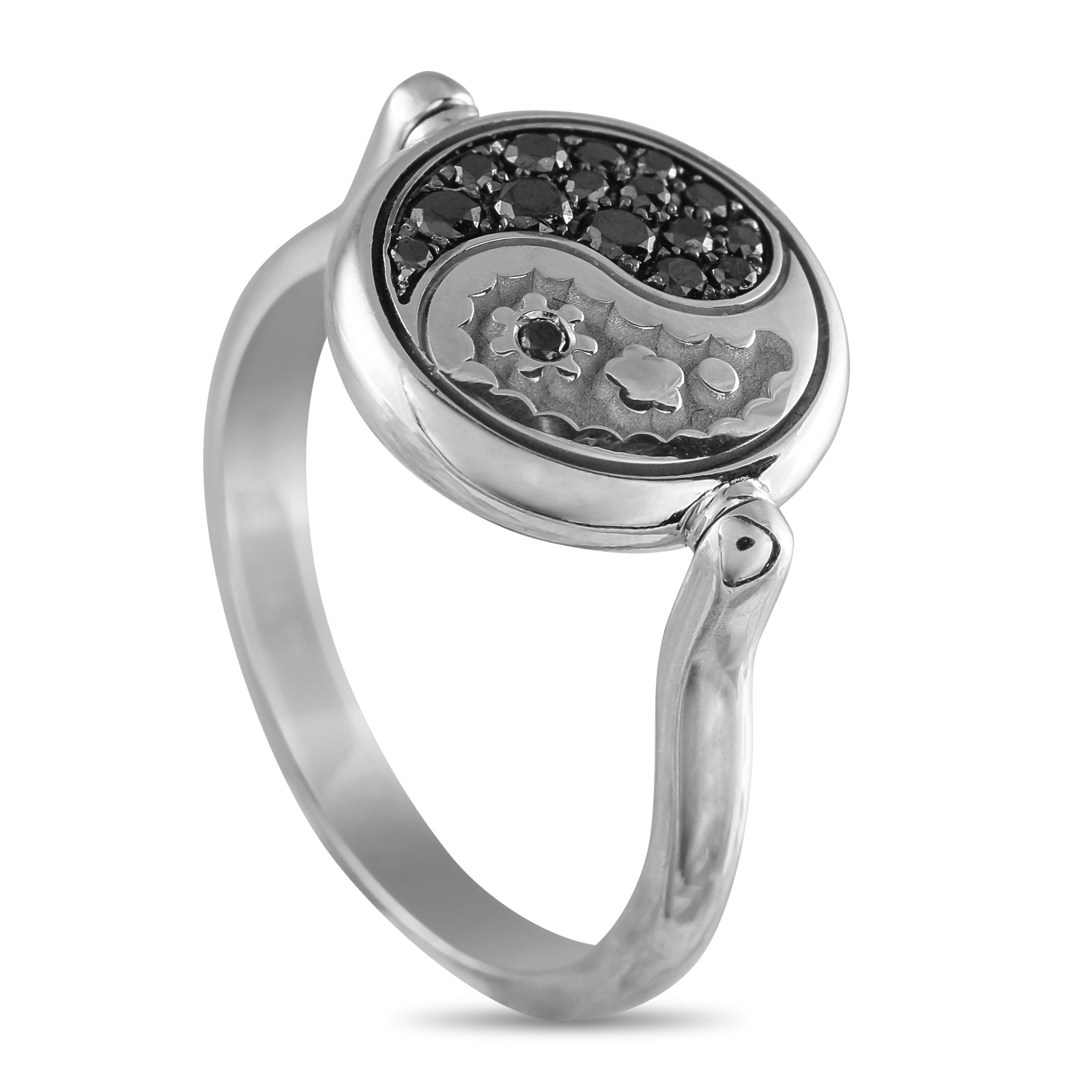 Carrera y Carrera18K White Gold 0.45ct Diamond Yin Yang Ring – The classic yin yang design gets an elegant upgrade on this st