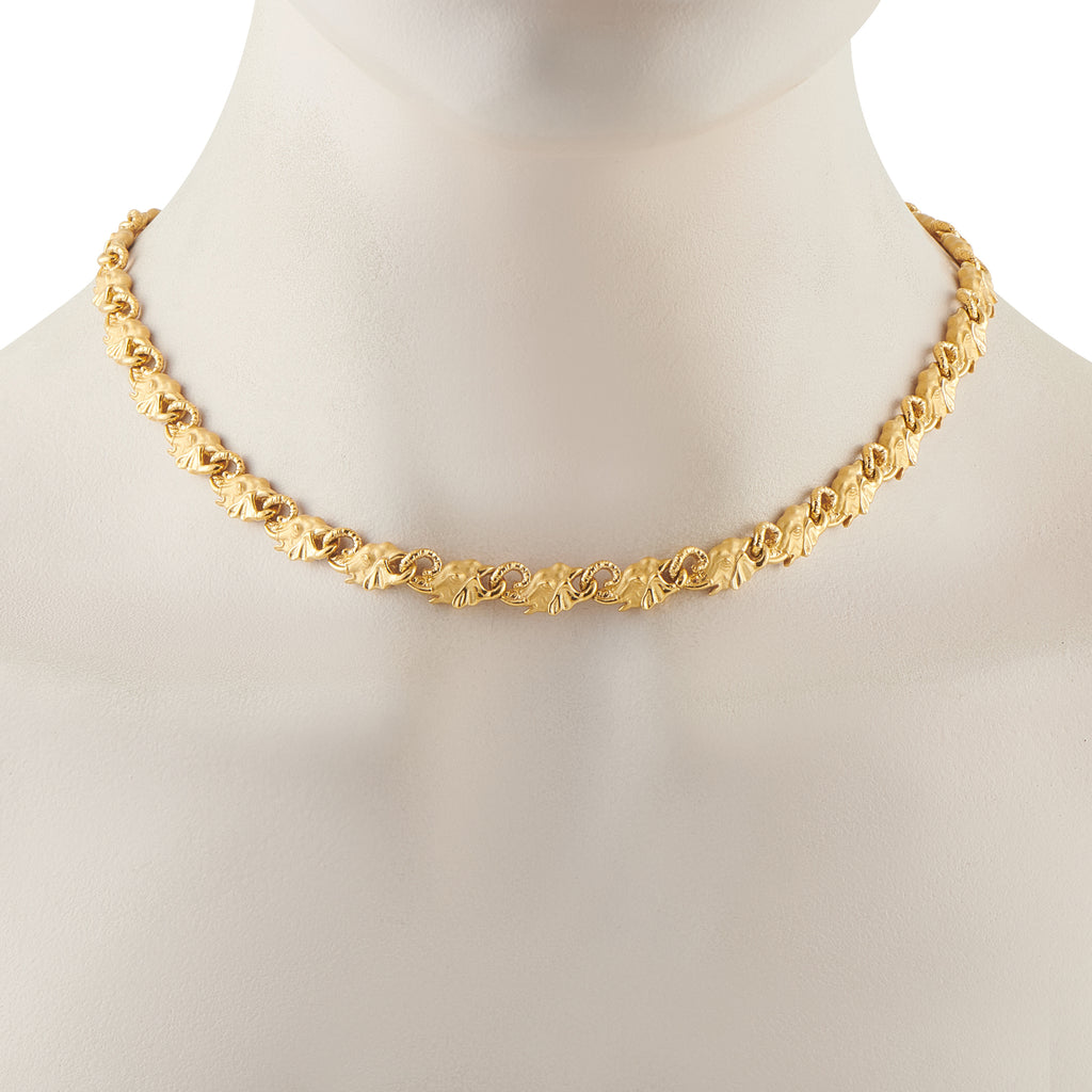 Carrera y Carrera 18K Yellow Gold Elephant Necklace