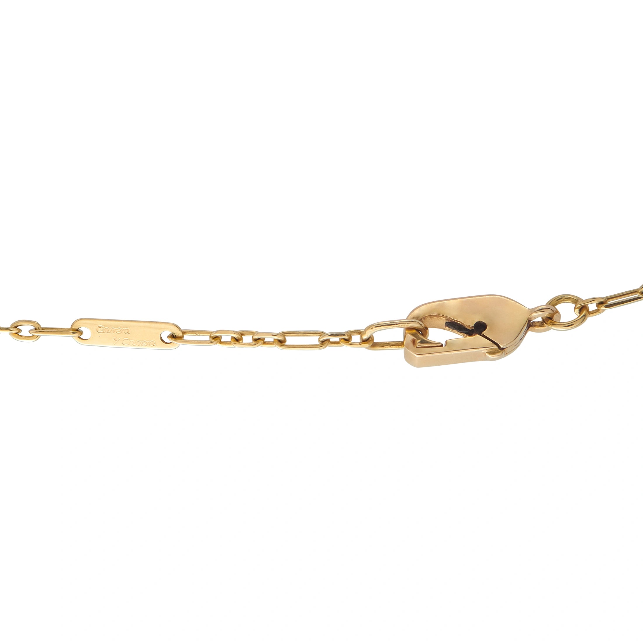 18K yellow gold necklace with lobster clasp and polished link chain