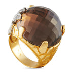 CARRERA Y CARRERA Giraffe 18K Yellow Gold Smokey Quartz Ring