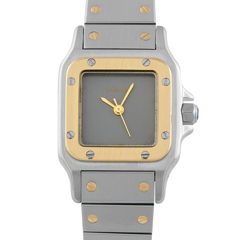 Cartier Santos Carrée Gray Ghost Dial Two-Tone Watch