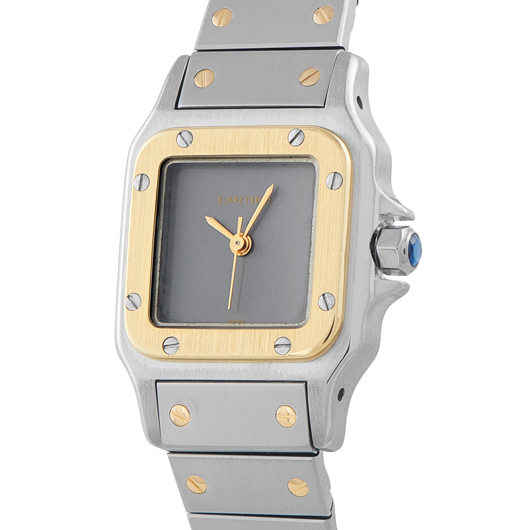 Cartier Santos Carrée Gray Ghost Dial Two-Tone Watch