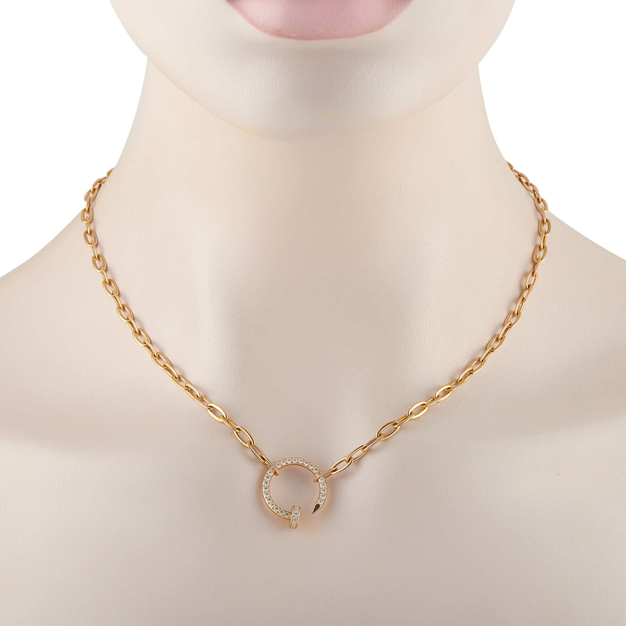 Cartier Juste un Clou 18K Rose Gold 0.40ct Diamond Necklace