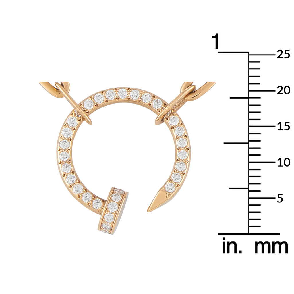 Cartier Juste un Clou 18K Rose Gold 0.40ct Diamond Necklace