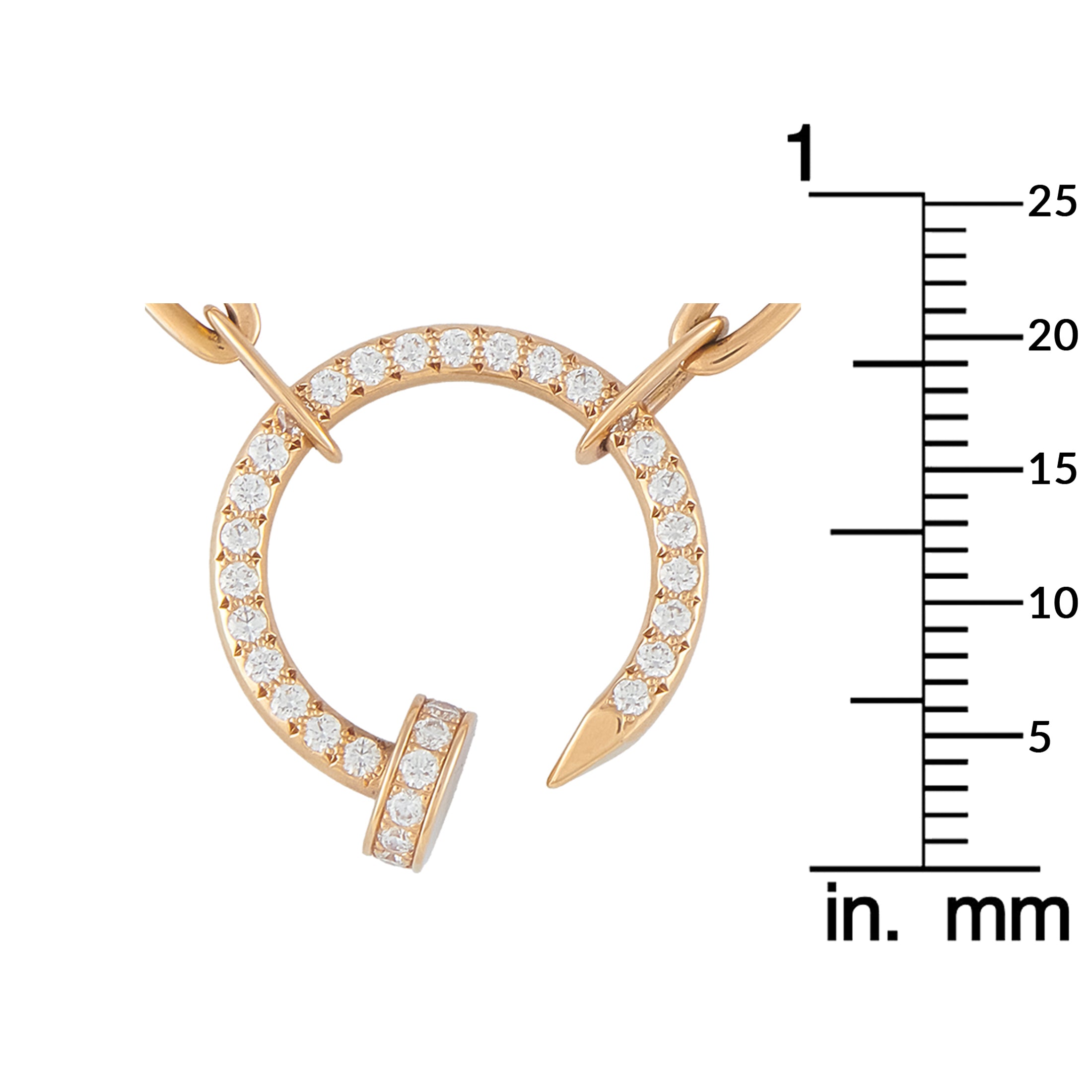 Cartier Juste un Clou 18K Rose Gold 0.40ct Diamond Necklace