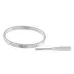 CartierLOVE 18K White Gold 4 Diamond Bracelet