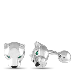 Cartier Panthere 18K White Gold Cufflinks