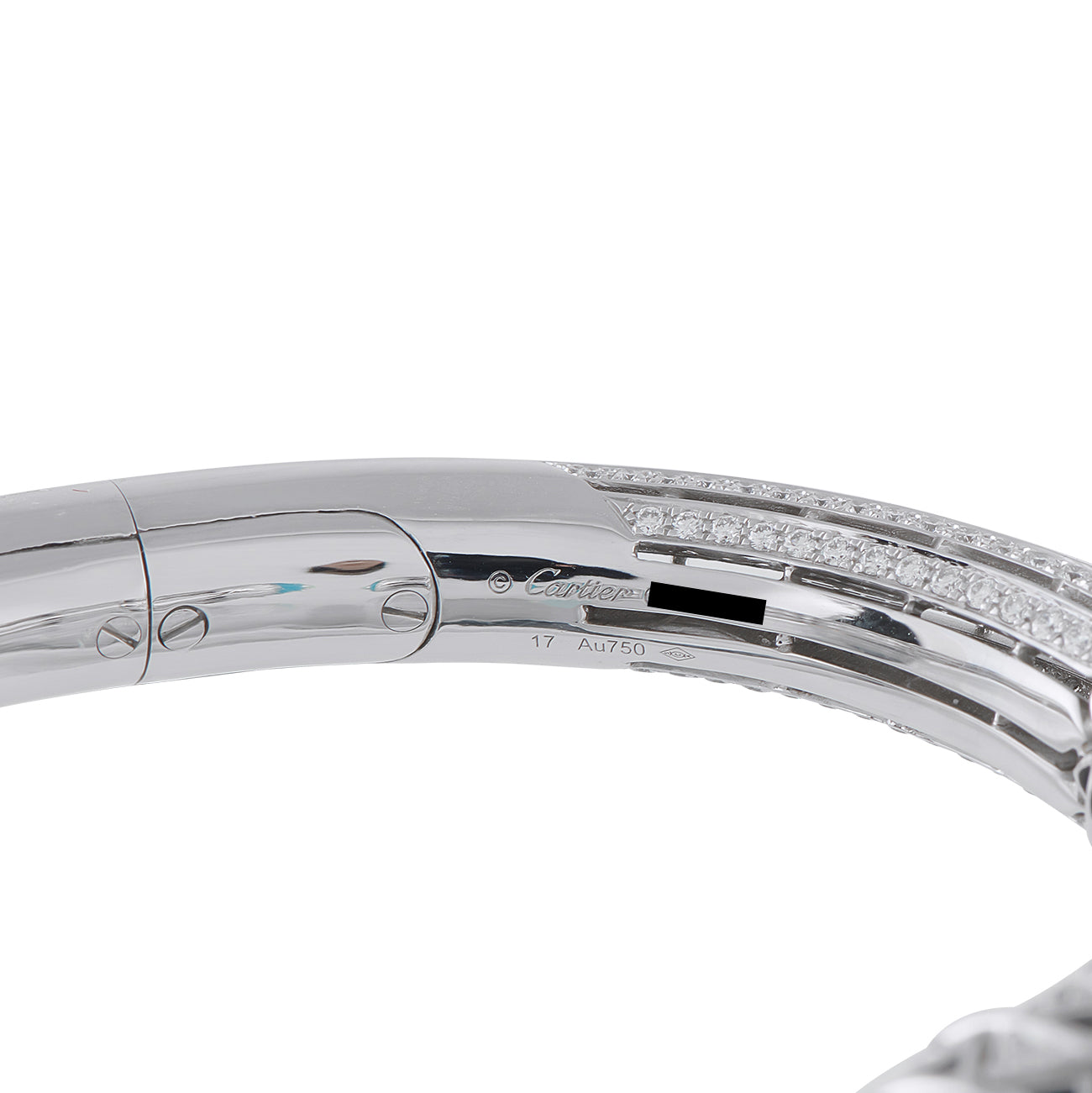 Cartier Geometry & Contrast 18K White Gold 12.73 ct Diamond, Turquoise, and Emerald Bracelet