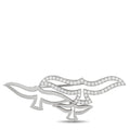 Cartier 18K White Gold 1.12ct Diamond Dove Brooch