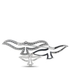 Cartier 18K White Gold 1.12ct Diamond Dove Brooch