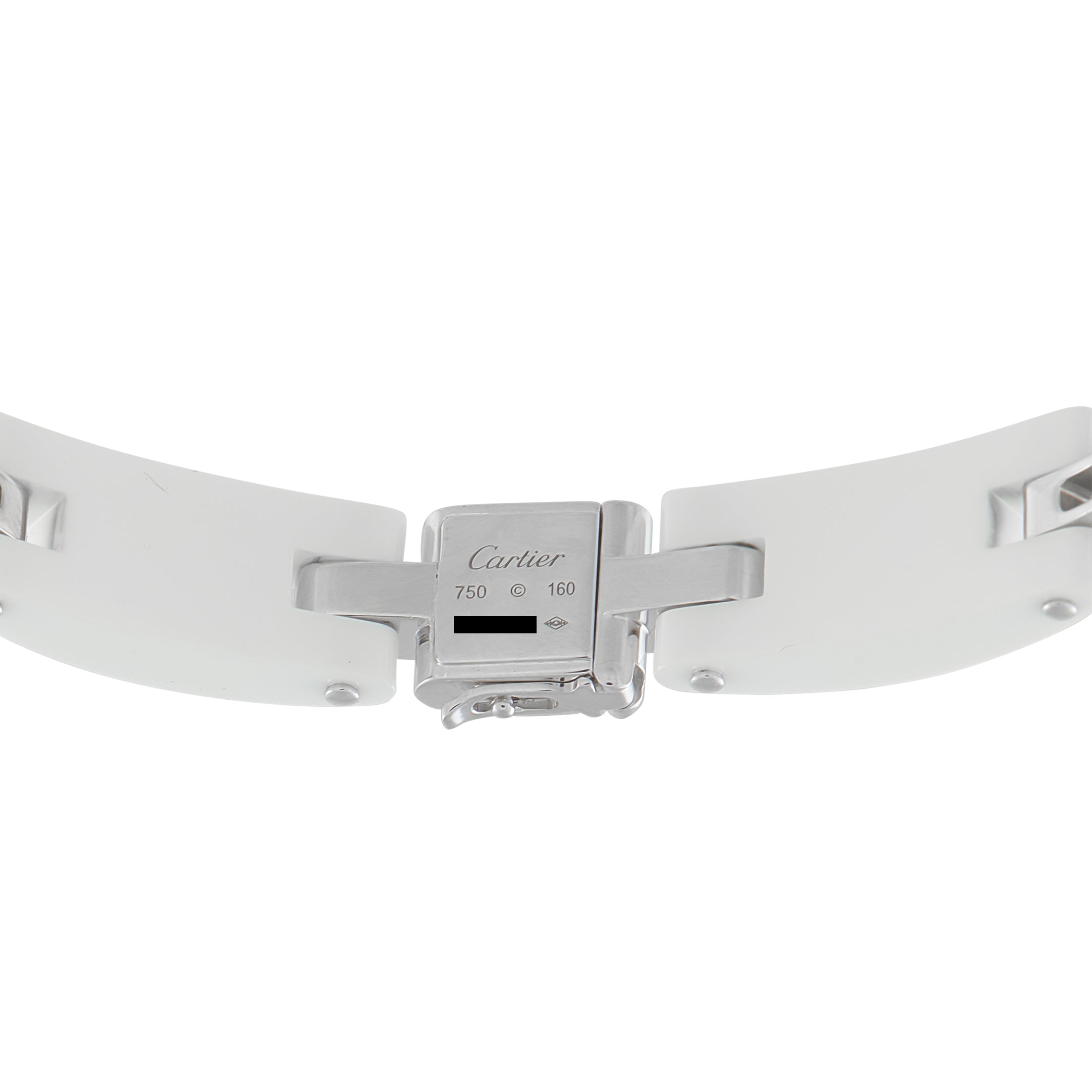 Cartier Maillon Panthere 18K White Gold Diamond and Ceramic Bracelet